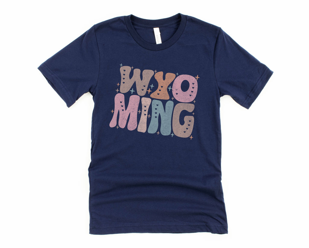 Wholesale Pastel Wyoming Graphic Tee - Heather Sand