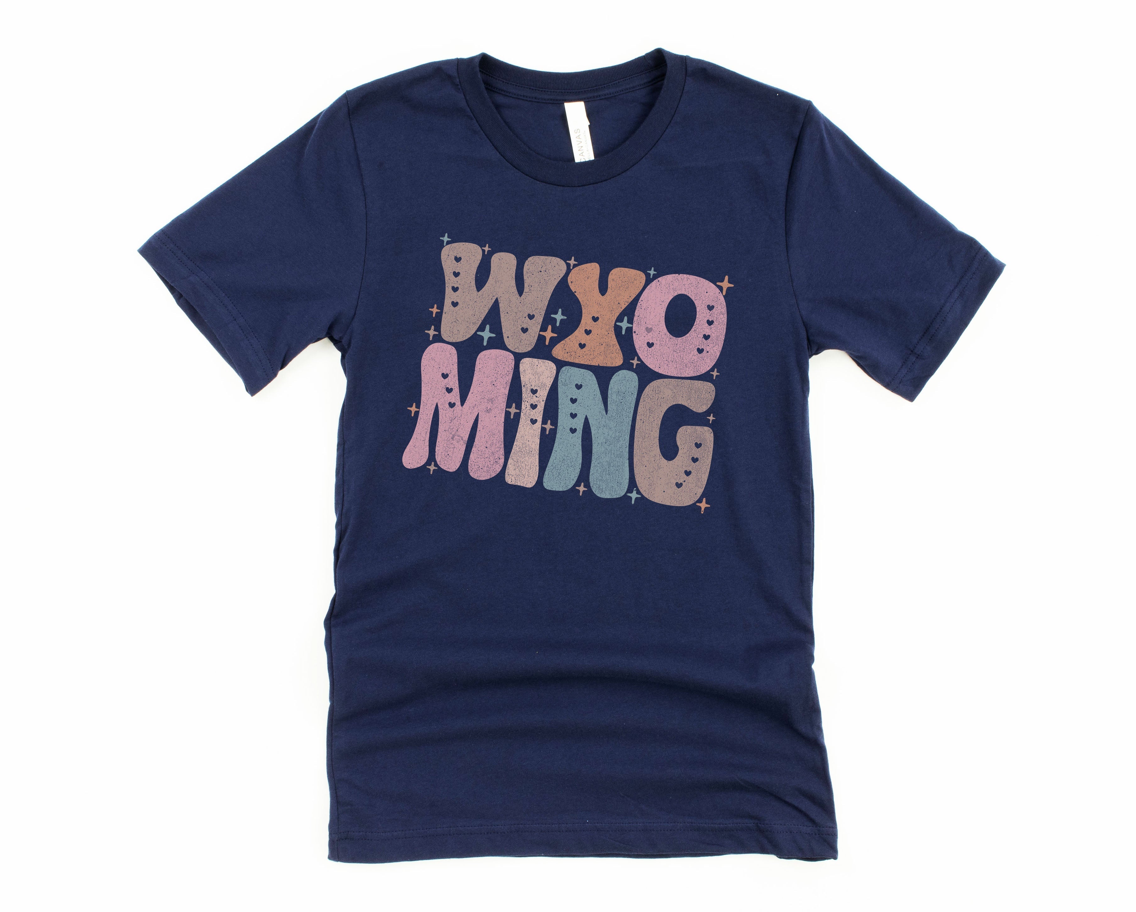 Wholesale Pastel Wyoming Graphic Tee - Heather Sand