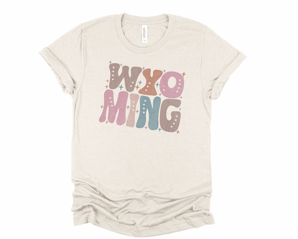 Wholesale Pastel Wyoming Graphic Tee - Sand Sweatshirt