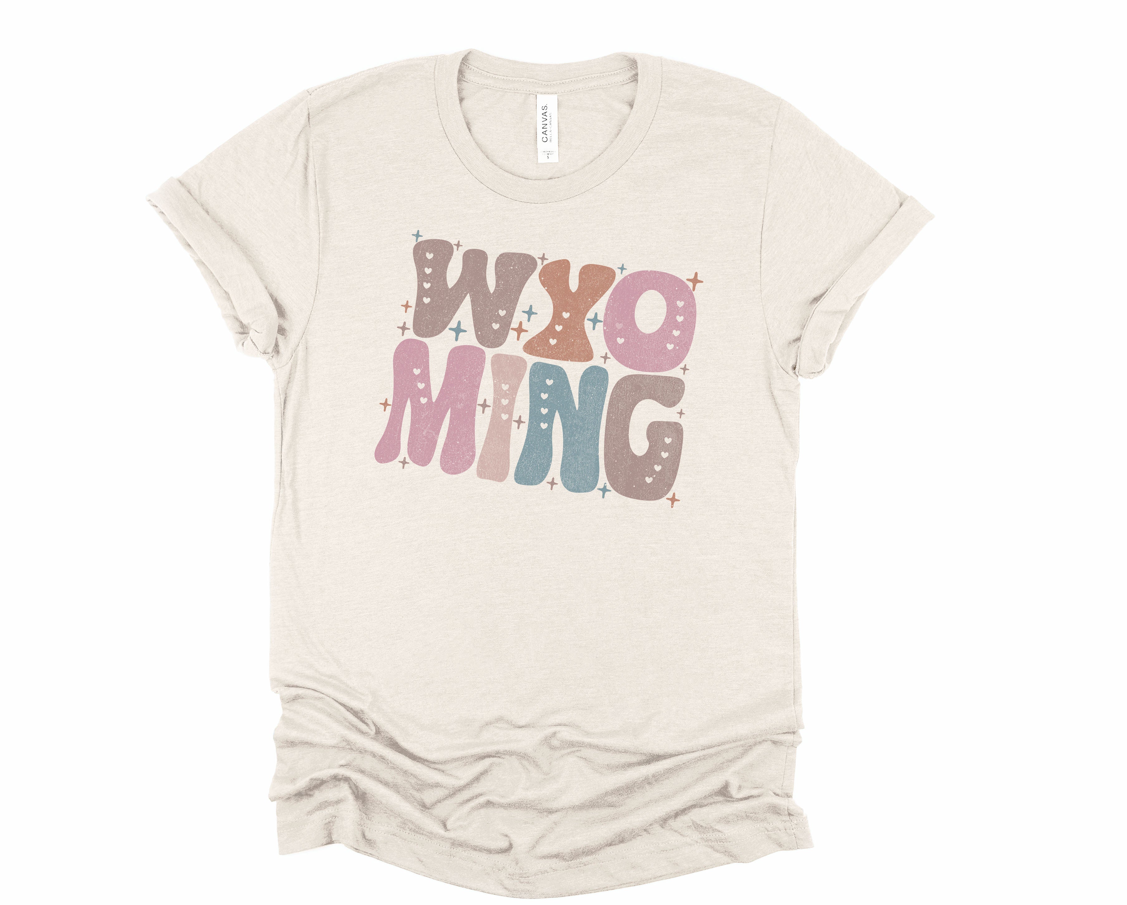 Wholesale Pastel Wyoming Graphic Tee - Sand Sweatshirt